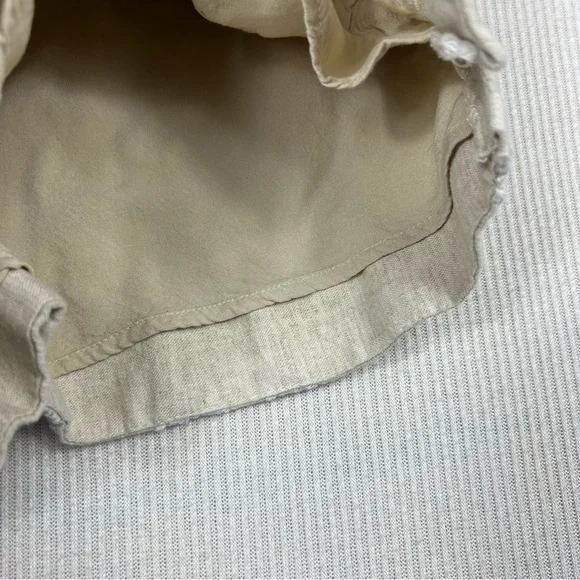 Abercrombie & Fitch Linen Blend Embroidered Pull On Shorts MEDIUM - Picture 9 of 16